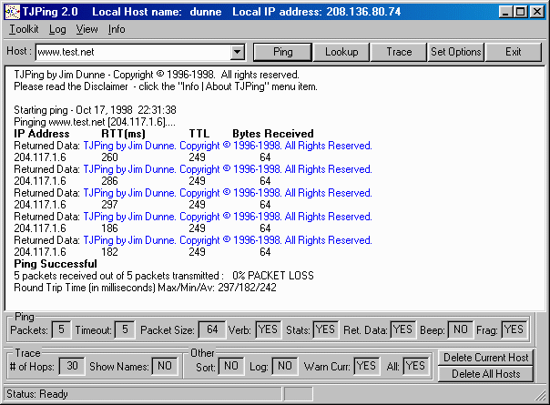 Ping Operation (22281 bytes)